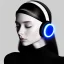 Placeholder: beautiful and trustworthy website for wireless bluetooth sleep headband product, ui, ux, ui/ux, apple, black, white, grey, aesthetic, girl wearing headphones