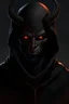 Placeholder: A black humanoid demon wearing a black hood and beanie