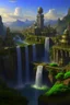 Placeholder: The Cascades are the name of a huge city built into the hills of the Eternal Spires, the largest mountain range in the world. It is controlled by 3 large factions. There is a massive waterfall cascading through the entire city to a large pool in the middle of the town square near the Moon Temple