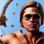 Placeholder: Brad pitt, monkey, beard, pyjamas, realisme,