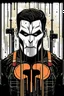 Placeholder: punisher sku;; in the style of Hiroshi Nagai