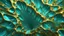 Placeholder: organic multicellular composition of luminous points which undulate to create striking visual effects on a gold and turquoise background,, photorealism, hyper detailed, 8k