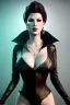 Placeholder: Lana Turner as evil queen in black leather, leather, busty, cleavage, angry, stern look. character design by cory loftis, fenghua zhong, ryohei hase, ismail inceoglu and ruan jia. unreal engine 5, artistic lighting, highly detailed, photorealistic, fantasy