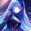 Placeholder: girl, masterpiece, best quality, volumetric lighting, detailed outfit, perfect eyes, dark sky blue hair, purple eyes, long hair,