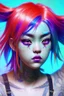 Placeholder: asian billie elish with rainbow hair, epic colour treatment, cinematic colour treatment, meticulously intricate perfectly symmetrical extremely detailed, pixiv daily ranking, pixiv, extreme depth of field, artstation, spectacular details, volumetric lighting, masterpiece, cinematic, Hollywood production, 8k resolution, high definition, max octane render, vivid colors, max resolution, max perfectionism, realistic composition, professional photography, unre