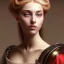 Placeholder: portrait of a beautiful blonde busty woman Caravaggio style