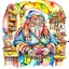 Placeholder: fantasy, watercolour, illustration, portrait, dwarf woman, sturdy, shopkeeper