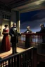 Placeholder: llustrate the presidential box on the balcony level, portraying Abraham Lincoln, his wife, and their guests as they enjoy the play. Highlight the vulnerability of Lincoln without proper security, setting the stage for the impending tragedy