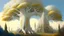 Placeholder: Valinor, tolkien, two giant trees, one giant golden tree, one giant silver tree, surrounded by a giant white castle.
