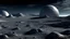 Placeholder: secret alien base on the moon, photorealistic drawing, view on the planet earth, aliens,