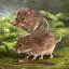 Placeholder:  Field mouse drinking water, cartoon, high definition, ultra 8 k,