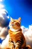 Placeholder: orange cat with stripes in heaven