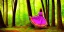 Placeholder: female, circle, colourful dresses, forest, landscape