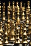 Placeholder: Golden but terrifying chess pieces