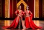 Placeholder: azeri female full bdy with traditional dance clothing in modern stage in a royal hall