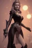 Placeholder: Brigitte Bardot as evil queen in black leather, leather, busty, cleavage, angry, stern look. character design by cory loftis, fenghua zhong, ryohei hase, ismail inceoglu and ruan jia. unreal engine 5, artistic lighting, highly detailed, photorealistic, fantasy.