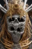 Placeholder: Realistic anime black metal corpsepaint Slipknot mask god with golden crown full