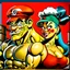 Placeholder: Popeye y su novia Oliva, arte estilo pop, calidad ultra, hiperdetallado, 64k, full body