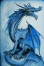 Placeholder: Etching of a blue dragon