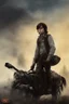 Placeholder: Movie Poster - Chandler Riggs as "Carl Grimes" - The Walking Dead - in the art style of Frank Frazetta