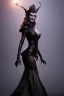 Placeholder: Julia Roberts as evil queen in black leather gown, evil, busty, cleavage, curvy, angry, stern look. character design by cory loftis, fenghua zhong, ryohei hase, ismail inceoglu and ruan jia. unreal engine 5, artistic lighting, highly detailed, photorealistic, fantasy