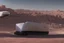 Placeholder: A Tesla 'Semi' (semi truck) is going at a high speed, in Mos Eisley on the planet Tatooine. (CINEMATIC, WIDE ANGLE LENS, PHOTO REAL)
