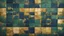 Placeholder: Hyper Realistic Green, Navy-Blue & Golden Abstract Retro Grungy Tile-Texture