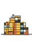 Placeholder: logo 32-pixel style illustrator, clean and simple big containers and boxes of merchandise used by wholesalers use the colours