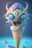 Placeholder: ice cream alien ,highly detailed, artstation, sharp focus,4k