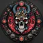 Placeholder: Dragons, Fire and Smog, Skull, Gothic, Steampunk, Universum, Dartboard, Background black