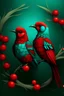 Placeholder: cupid realistic, "cardinals", red, Teal