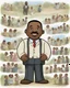 Placeholder: Storybook character, Martin Luther King Jr, full body, for children story books