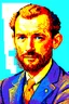 Placeholder: pop art pixels 1000 images warhol style x van goch portrait