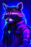 Placeholder: cyberpunk racoon