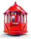 Placeholder: Red bus with a triangular body