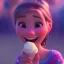 Placeholder: cute, smileing girl eating ice cream, candies flying all around her, Pixar, disney, cinema lighting, gaming, 8k, magic, love --q 1 --v 4