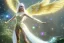 Placeholder:  beautiful cosmic fairy, long hair, golden skin, nice smiling, transparent wings, magic glamour make up, delicate colors, beautiful glamour galactique dress, ultra sharp focus, 8k, unreal engine 5, extremely sharp detail, light effect, soft light atmosphere of a spaceship, smooth, full of details, face in front, complete vision of face and hair and body