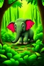 Placeholder: In a lush jungle, lived Ellie the elephant, known for her kindness