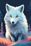 Placeholder: Arctic Fox, Beautiful colors, pencil sketches, Vector illustration, Cel shaded, Flat, 2D, style of dan matutina, In the style of studio ghibli, Art by Hiroshi Saitō, bold lines, Bold the drawing lines, Amazing details, One character