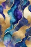 Placeholder: abstract golden glitter, dark blue, purple and turquoise watercolors with golden outlines