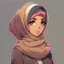 Placeholder: A hejab girl , vectorized , anime , 8k