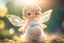 Placeholder: cute chibi pregnant fairy in sunshine, ethereal, cinematic postprocessing, dof, bokeh