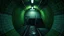 Placeholder: GAME CONCEPT ART .two poin perspective.Station platform and stairs from side .photograph inside of hole .very big ambient.gient station.Inside the old subway tracks, . Low light and closed green moss walls. Like the original design of the game space ,digital art.landscape,far camera old painting,2 Chen and George Hopper, Rembrandt lighting, a dark green color scheme, . --ar 13:16 --v 6. 0 metro game