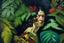 Placeholder: woman in colorful jungle by Caravaggio