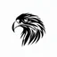 Placeholder: A simple black logo of an eagle, vectorized, white background