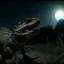 Placeholder: pov from inside a dark magical lizard with civilizations surrounding on the teeth, laborious farmers and family workers walking on the tongue, moon light, mystical vibes, 4k