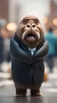 Placeholder: Barak Obama as scared walrus ,bokeh like f/0.8, tilt-shift lens 8k, high detail, smooth render, down-light, unreal engine, prize winning