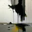 Placeholder: Empty Minimal contemporary abstract flat landscape painting. Concrete. Big brushstrokes. Twisted fragments of bodies. Drips of paint. style of Justin Mortimer and Adrian Ghenie.