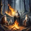 Placeholder: The flickering flames of the campfire danced, casting an ethereal glow upon the faces of the three wizards. Radagast, with his unkempt hair and a menagerie of animals, shared a hearty chuckle with Saruman, the wise and cunning Istari. And there, in the midst of it all, stood Gandalf, the Grey, a twinkle in his eyes as he joined in the mirth. Their laughter echoed through the night, a rare moment of camaraderie amidst the chaos of their journeys. For in their shared purpose to protect Middle-eart