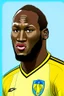 Placeholder: Romelu Lukaku Belgian football player cartoon 2d